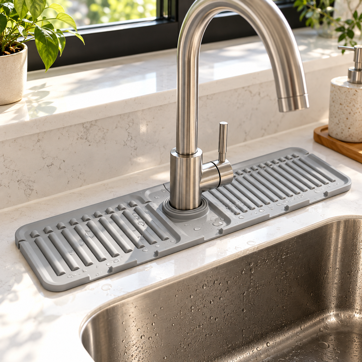 Smart Silicone Sink Faucet Mat