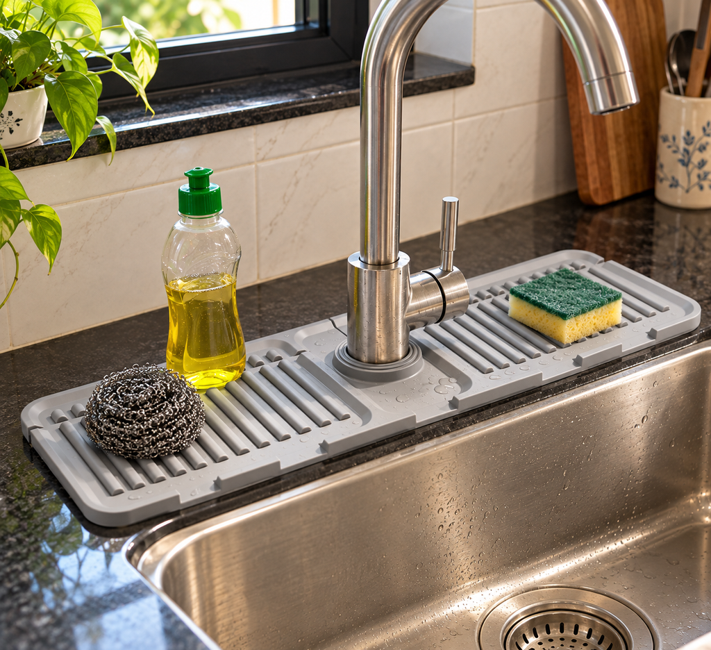 Smart Silicone Sink Faucet Mat